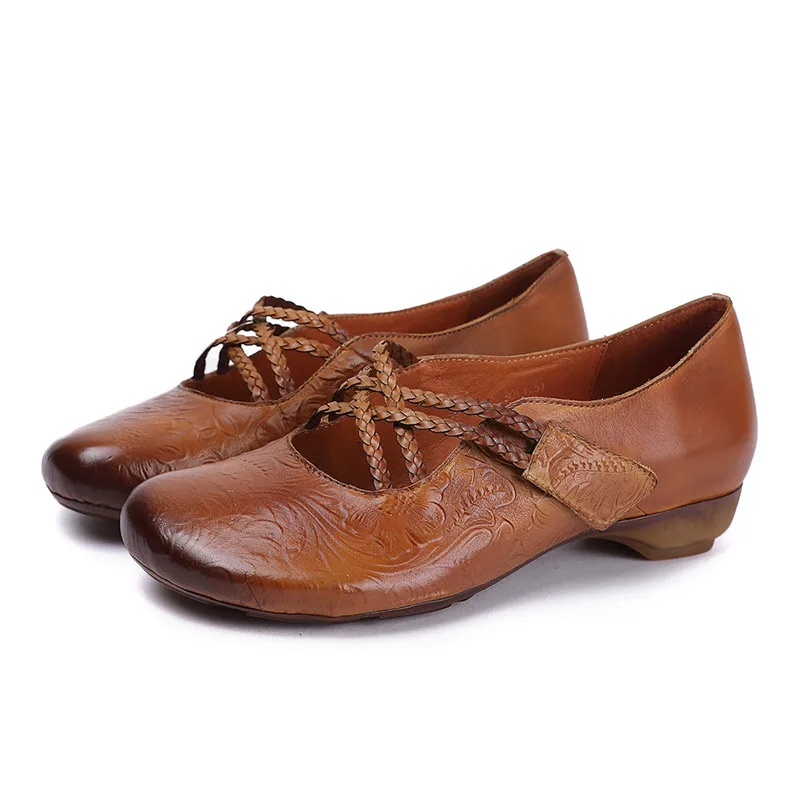 

Women Flats Shoes 2019 Loafers Slip On Flat Shoes Hand Made Genuine Leather Flats Vintage Comfortable Ladies Shoe Zapatos Mujer