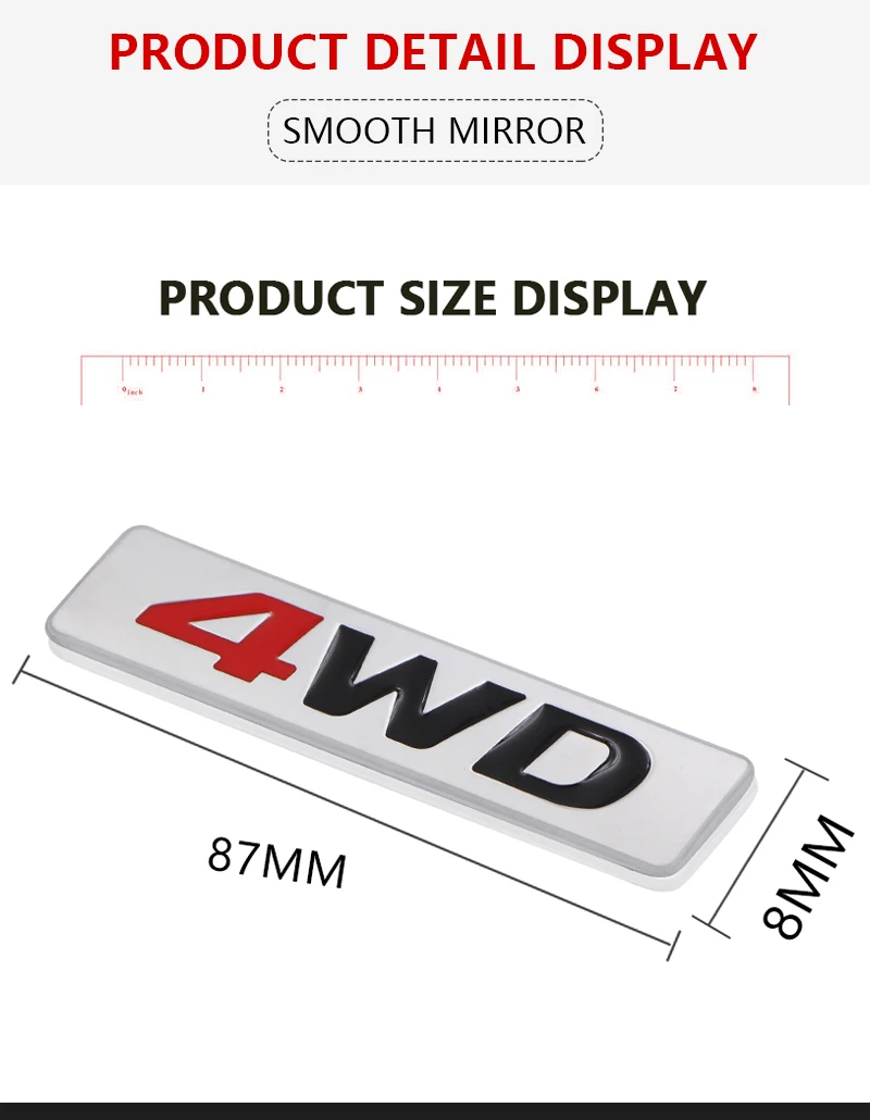 1 шт. 3D металлическая 4WD наклейка для автомобиля боковое крыло наклейка на багажник значок наклеивающиеся Переводные картинки для детей hyundai IX25 IX35 Tucson автомобильный Стайлинг