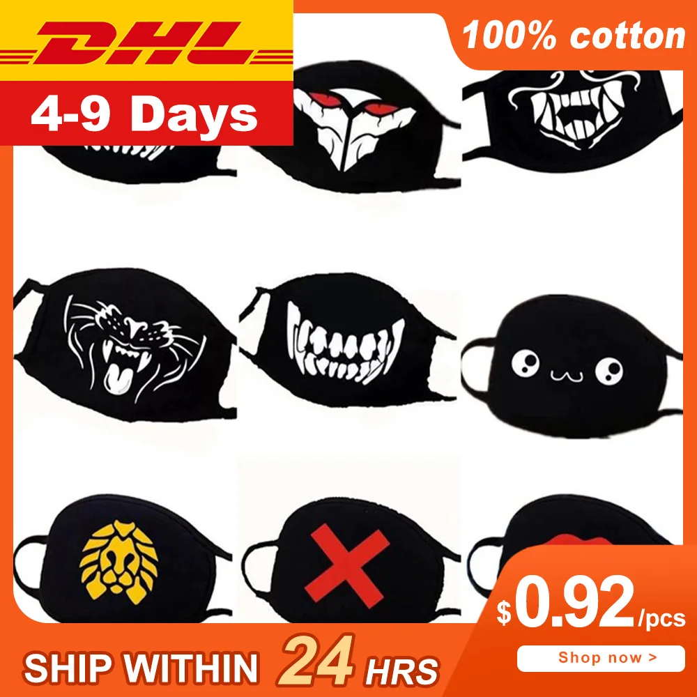 

Cotton Dust Mask Cartoon Expression Teeth Muffle Chanyeol Face Respirator Anti Kpop Bear Mouth Mask
