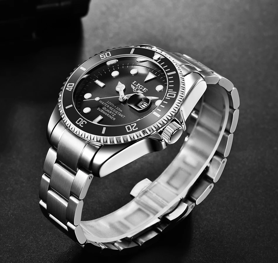 Reloj Hombre LIGE SOLID Clásico-Sport Cuarzo Acero Quirúrgico