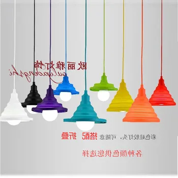

Simple Personality Can Be Folded To Fold The Restaurant Supermarket Fruit Shop Children's Pendant Lamp Color Silica Gel
