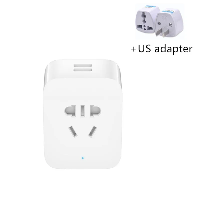 add US adapter Xiaomi Mijia умная розетка Bluetooth шлюз издание двойной USB Смарт wifi розетка адаптер питания Mijia устройство умного дома - Цвет: add US adapter