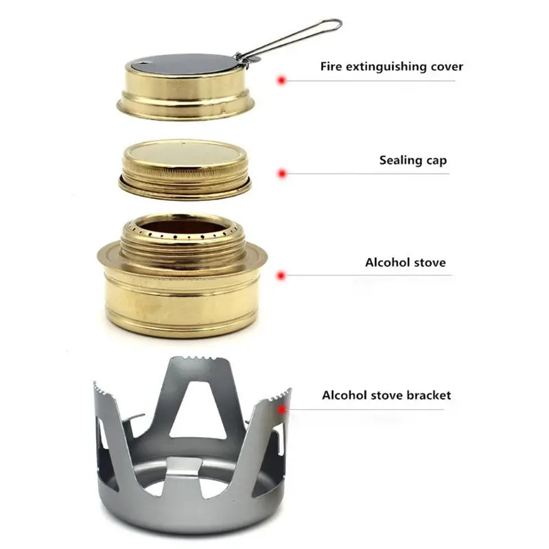 

Outdoor Picnic Stove Mini Portable Alcohol Stove Camping BBQ Furnace Spirit Combustor
