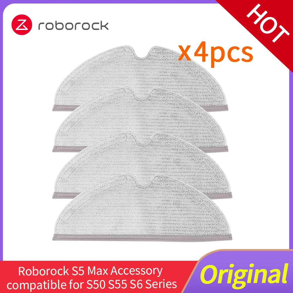 

Original Xiaomi Roborock S5Max S50 S51 S55 S6 S60 S6 Maxv vacuum cleaner robot accessories cleaning cloth mop replacement 4PCS