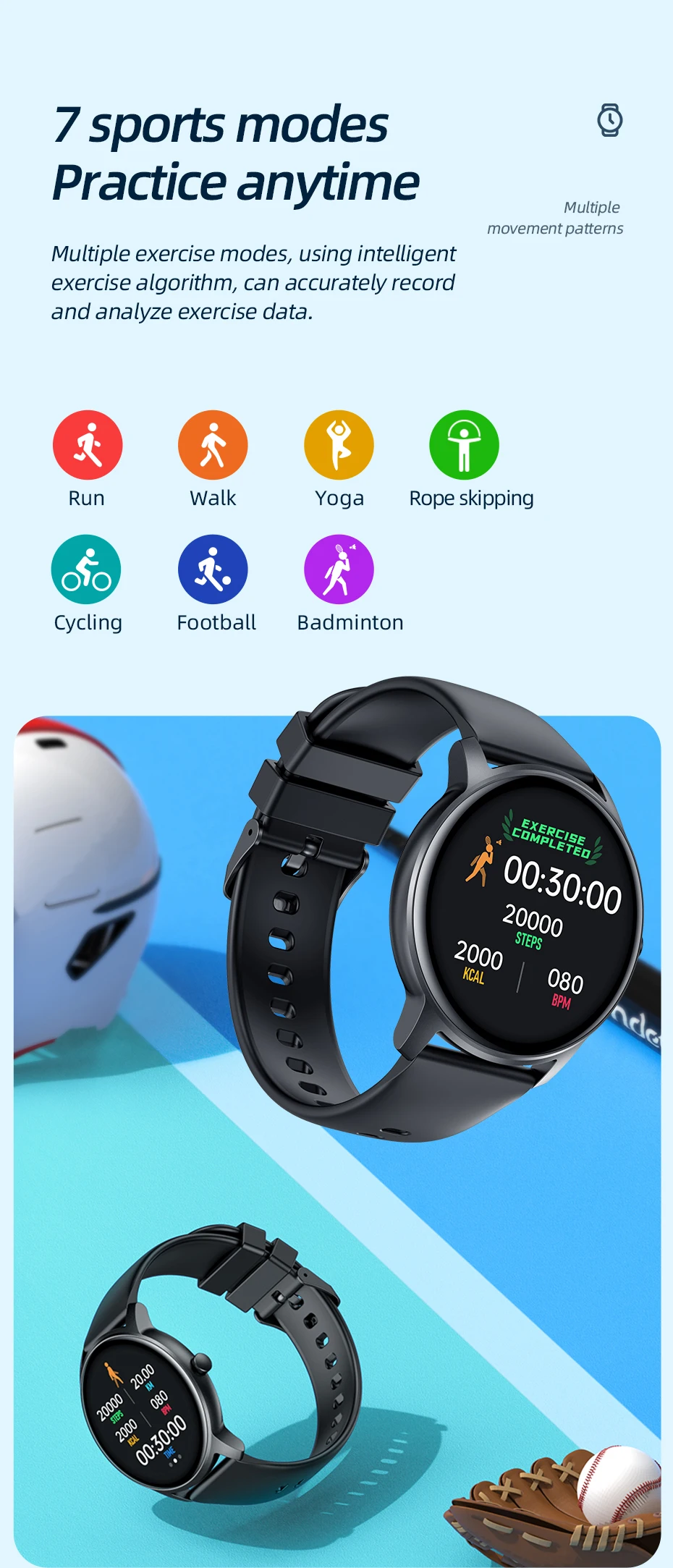 smartwatch esportivo masculino e feminino com bluetooth,