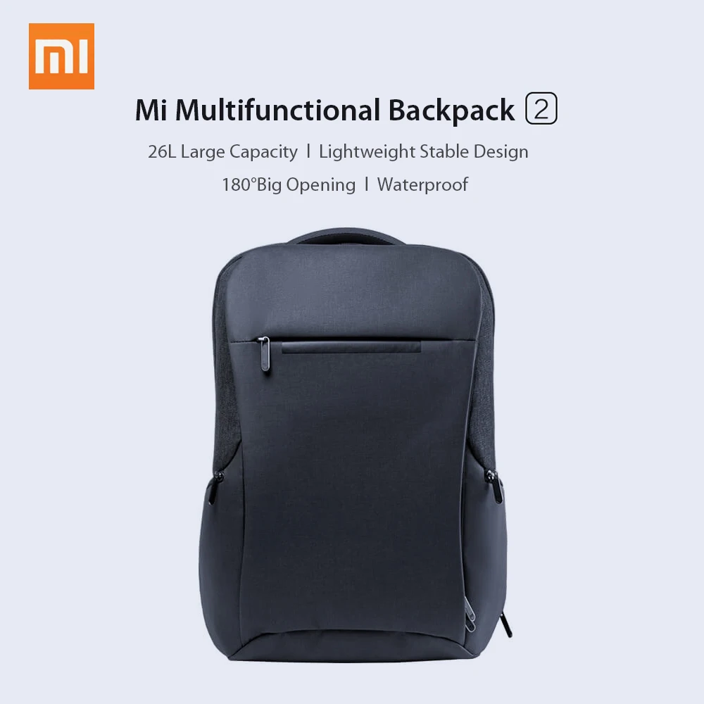 Оригинальные Xiaomi Mi бизнес многофункциональные рюкзаки 2 поколения дорожная сумка через плечо 26л большая емкость 4 уровня Водонепроницаемый