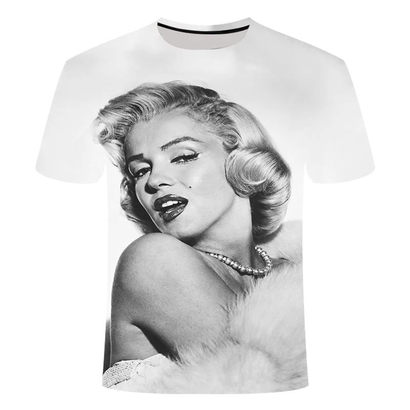 2019 New Own Design Men's T shirt 3D Ultra-clear Marilyn Monroe Tshirt Print  Harajuku Tops Tee Short Sleeve Fitness t-shirt