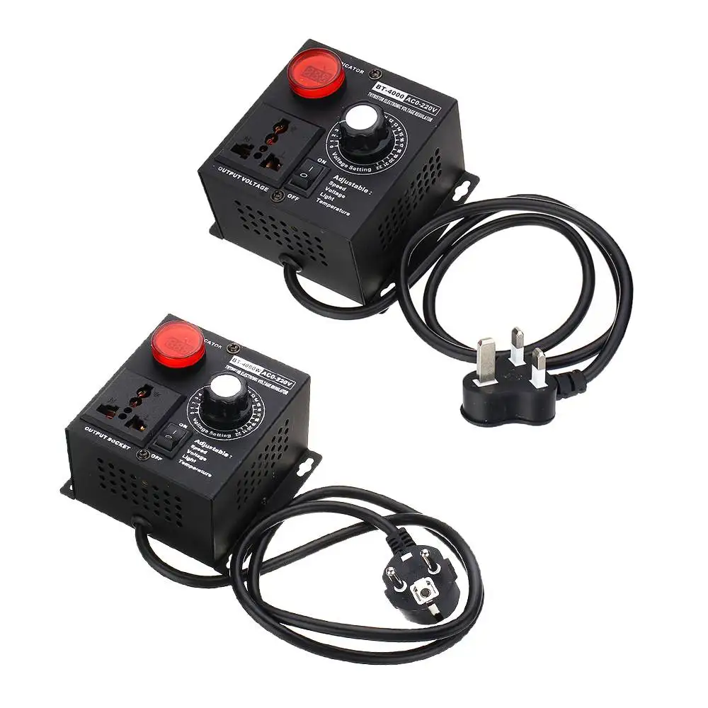 

AC 220V 4000W EU/UK Plug SCR Electronic Voltage Regulator Temperature Motor FAN Speed Controller Dimmer Electric Tool Adjustable