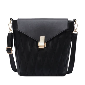 

New 2020 one-shoulder messenger bucket bag leatherHandbags for Women's Trend bag capacious Female handbags