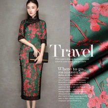 Печатный шелк стрейч-сатин 118 см Ширина 19 momme/чистый шелк Ткань для шитья платьев эластичный атлас Модифицированная шелковая пряжа