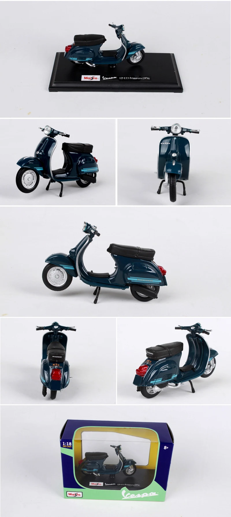 1/18 весы 1969 VESPA 50 специальные модели мотоциклов модели автомобилей Литье под давлением мото детские игрушки коллекция подарков