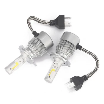 

2 Pcs /lot COB H4 C6 3800LM 36W LED Car Headlight Kit Hi/Lo Turbo Light Bulbs 6000K