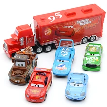 Disney Pixar Racing 2 3 toy car set Lightning McQueen Uncle Mike truck 1:55 alloy die-cast model car toy kids birthday gift