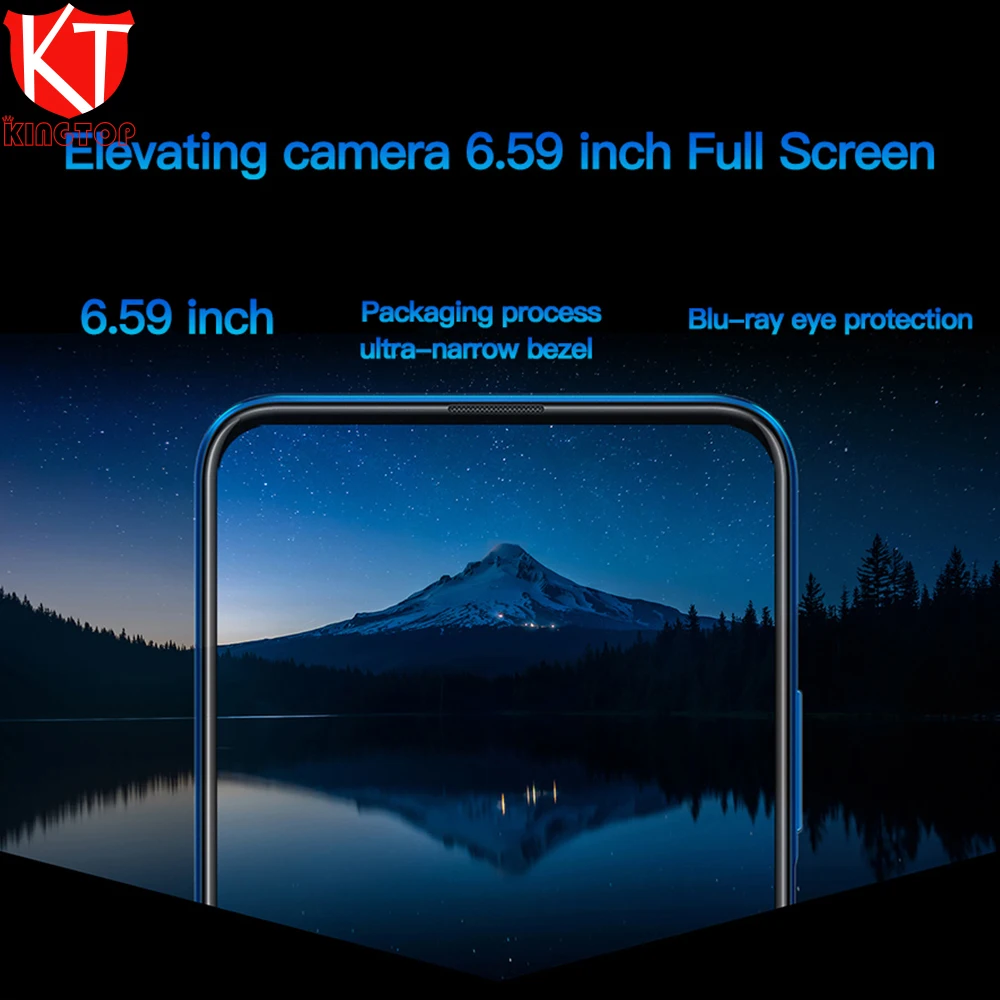 Original Honor 9X Mobile Phone 4GB 64GB Kirin 810 Octa Core 6.59 inch Lifting 48MP Cameras 4000mAh