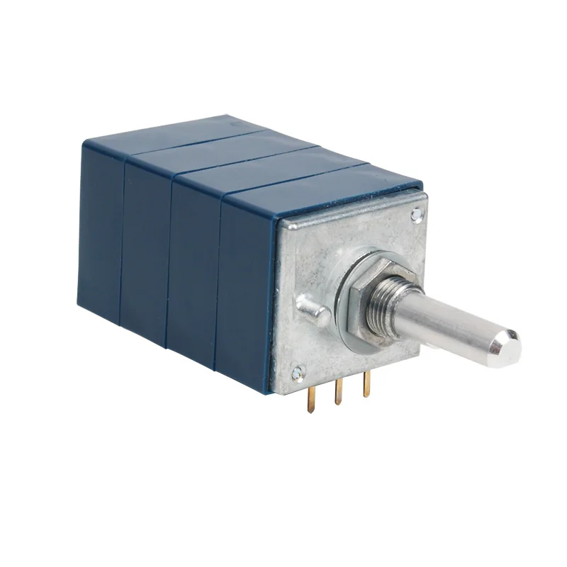 

1 PCS Japan ALPS Blue Shell RK27 Quad Balance Volume Potentiometer Half Axis 25mm10KA 50KA