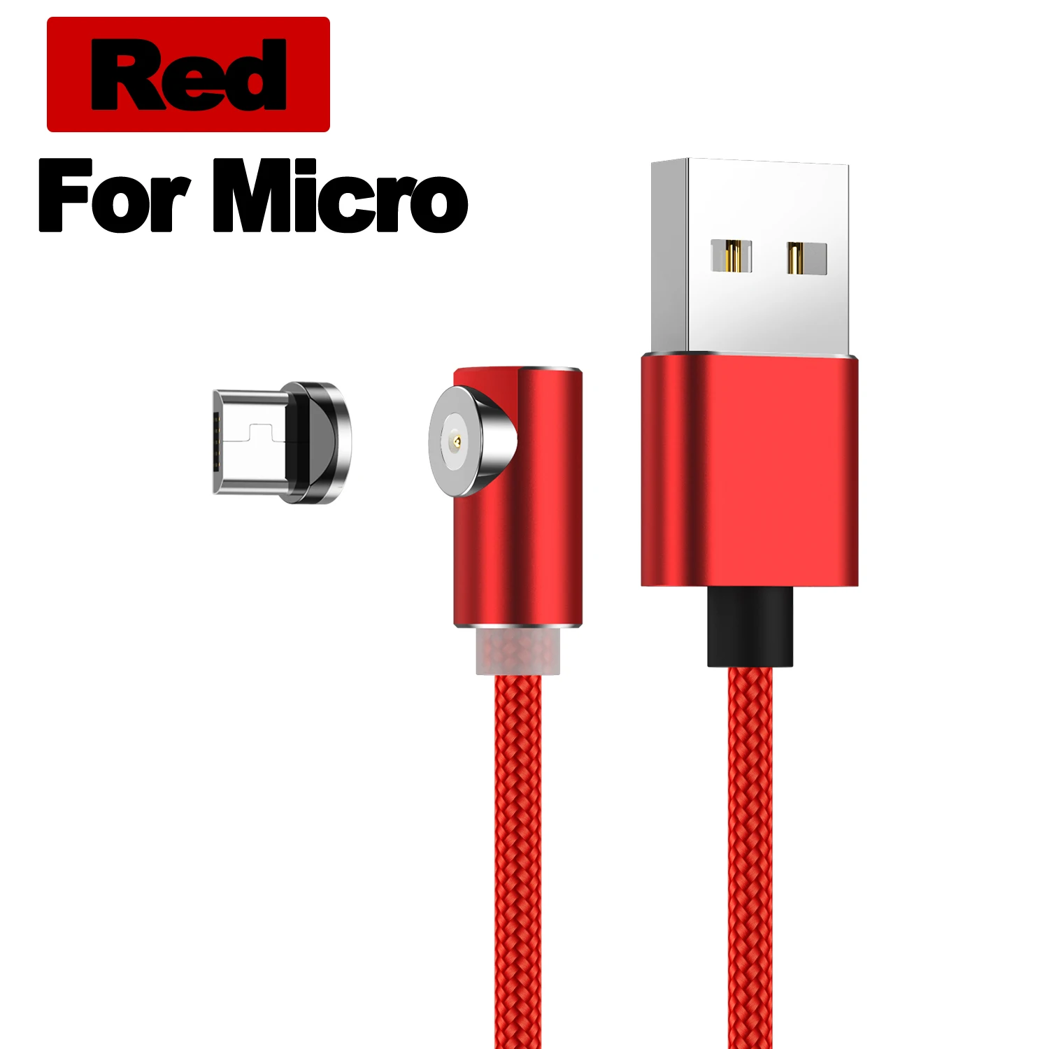 Lovebay 2 м Быстрый Магнитный кабель type C Micro usb зарядка для iPhone samsung Android мобильный телефон Магнитный кабель зарядное устройство кабель - Цвет: Micro For Red