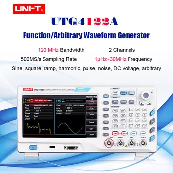 

UNI-T High Sensitive Quality Digital UTG4122A Function/Arbitrary Waveform Generator 500M/s 2 Channels 1uHz LCD Signal Generator