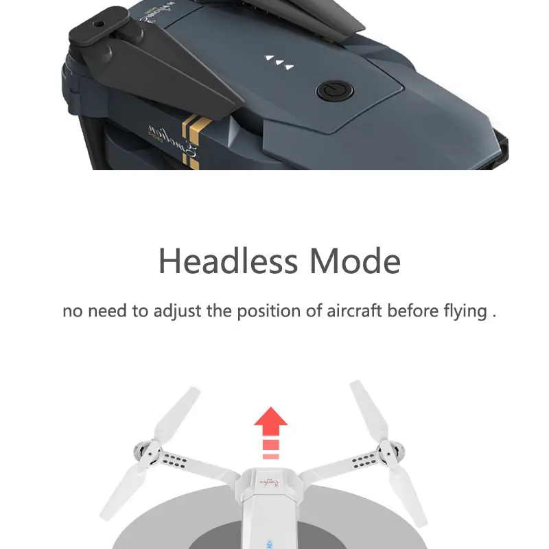 EBOYU DJ-1 Радиоуправляемый Дрон 2,4 ГГц Wifi FPV 720P камера высота удержания один ключ возврат/посадка/взлет Квадрокоптер с безголовым режимом и дистанционным управлением Дрон RTF