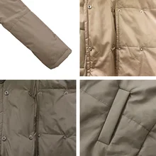 

Long Turn Down 2021 Collar Women Fashion Parkas Double Breasted Coats Women Elegant Tie Belt Cotton Jackets Female Ladies