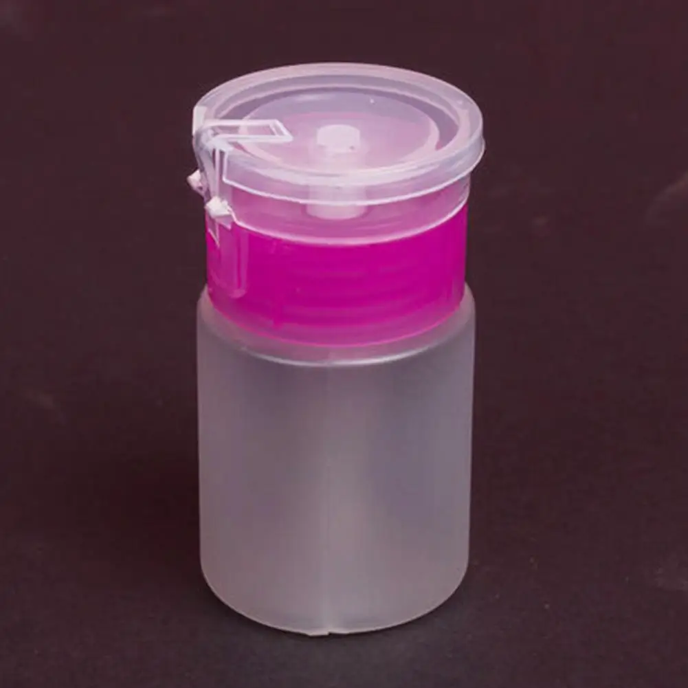 

60ml Empty Pump Dispenser Clear Nail Polish Makeup Remover Bottle Container