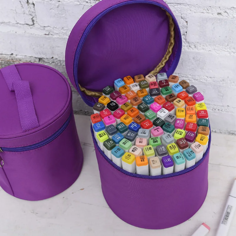 Multifunction-Marker-Case-Zippered-Canvas-Pen-Bag-Pencil-Case-Stationary-Storage-for-80-Markers-Black-No (4)