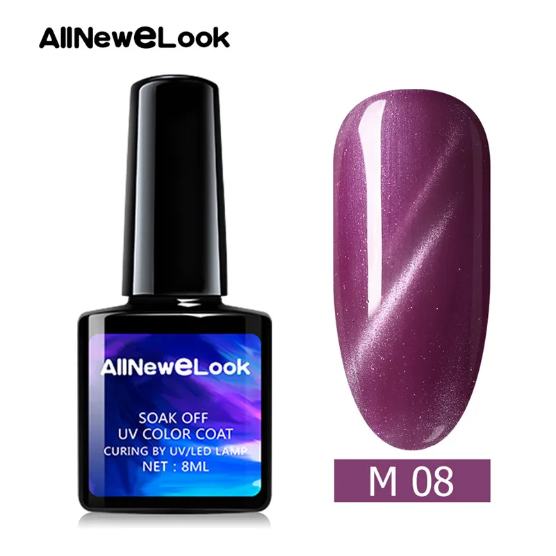 Allneweook Cateye 3D Гель-лак полигель набор для ногтей 8 мл УФ-гель для ногтей 48 цветов замачиваемый Гель-лак для ногтей горячая распродажа - Цвет: 8