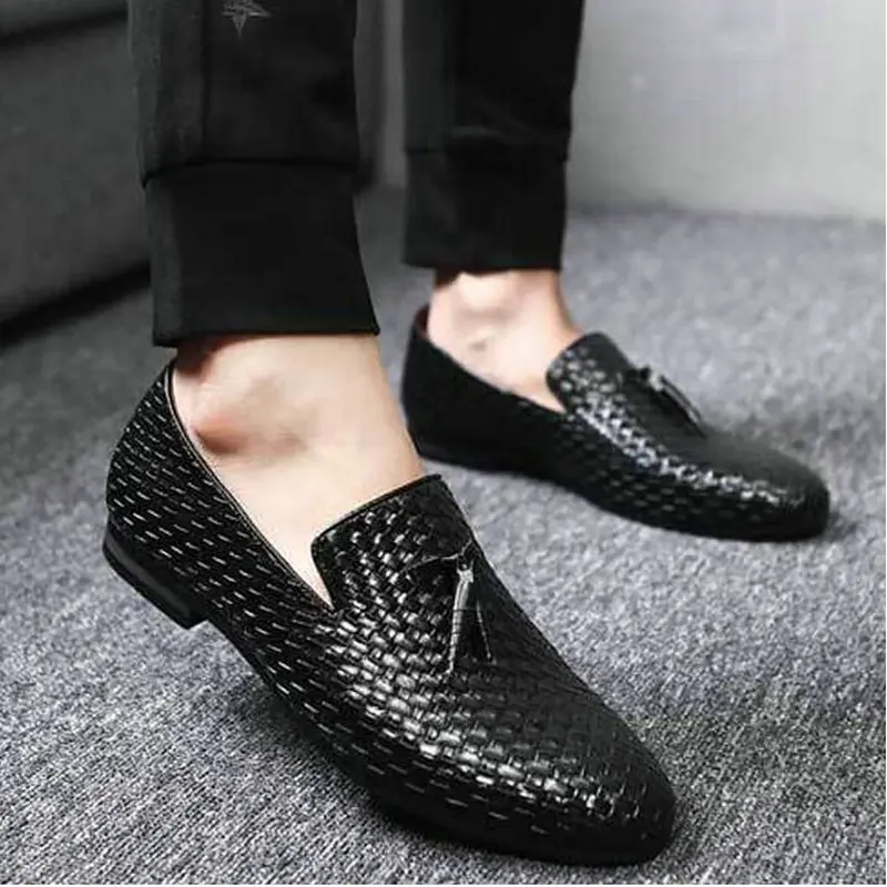 2019 Men Weave Driving Moccasins Comfortable Slip On Loafer Shoes Men  Casual Shoes Leather Loafers Office Shoes Big Size M1-91 - Men's Dress  Shoes - AliExpress