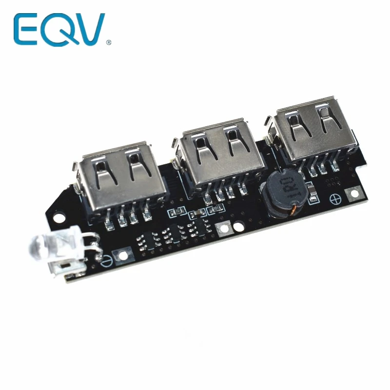 5V 1A 1.5A 2.1A 3 USB зарядное устройство печатная плата Повышающий Модуль 18650 Li Ion чехол