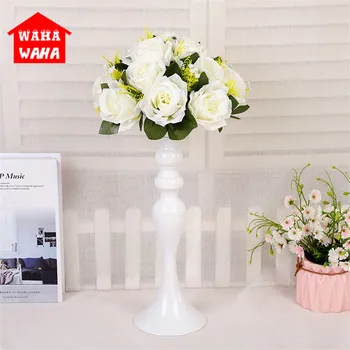 

White Decorative Road Leading Candlestick Creative Wedding Supplies Main Table Centerpiece Candlestick Vase Venue Layout Props