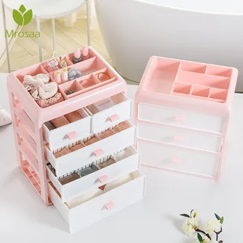 

Cosmetic Storage Box Drawer Organizer Plastic Makeup Dressing Table Rack Underwear Sock Bra Storage Box Case Sundries Container