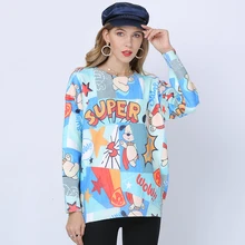 Girls Lovely Cartoon Printed Casual Sweater Women New Autumn Winter Loose Knitted Jumpers O Neck Ladies Jumpers 2020 Sweterek Girls Lovely Cartoon Printed Casual Sweater Women New Autumn Winter Loose Knitted Jumpers O Neck Ladies Jumpers 2020 Sweterek