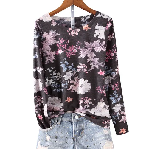 H 3XL 4XL Harajuku женская футболка винтажная абстрактная маска Футболка тонкая с длинным рукавом и отделкой из бус женская футболка женские топы AA166S30 - Цвет: H