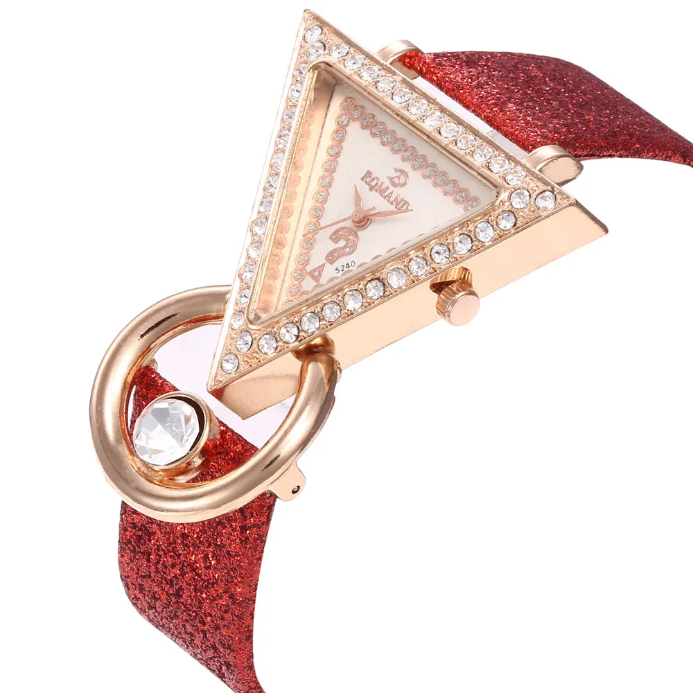 Women watch particular Triangular dial Watch Woman Small Exquisite classic Quartz watch Rhinestone diamond Bracelet watch YE1