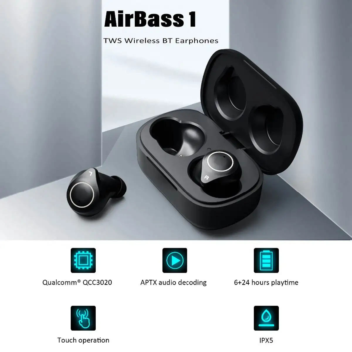 LEORY A1 TWS HD наушники, беспроводные bluetooth 5,0, Беспроводная игровая стереогарнитура, спортивные наушники для телефона с сенсорным управлением, Универсальные наушники