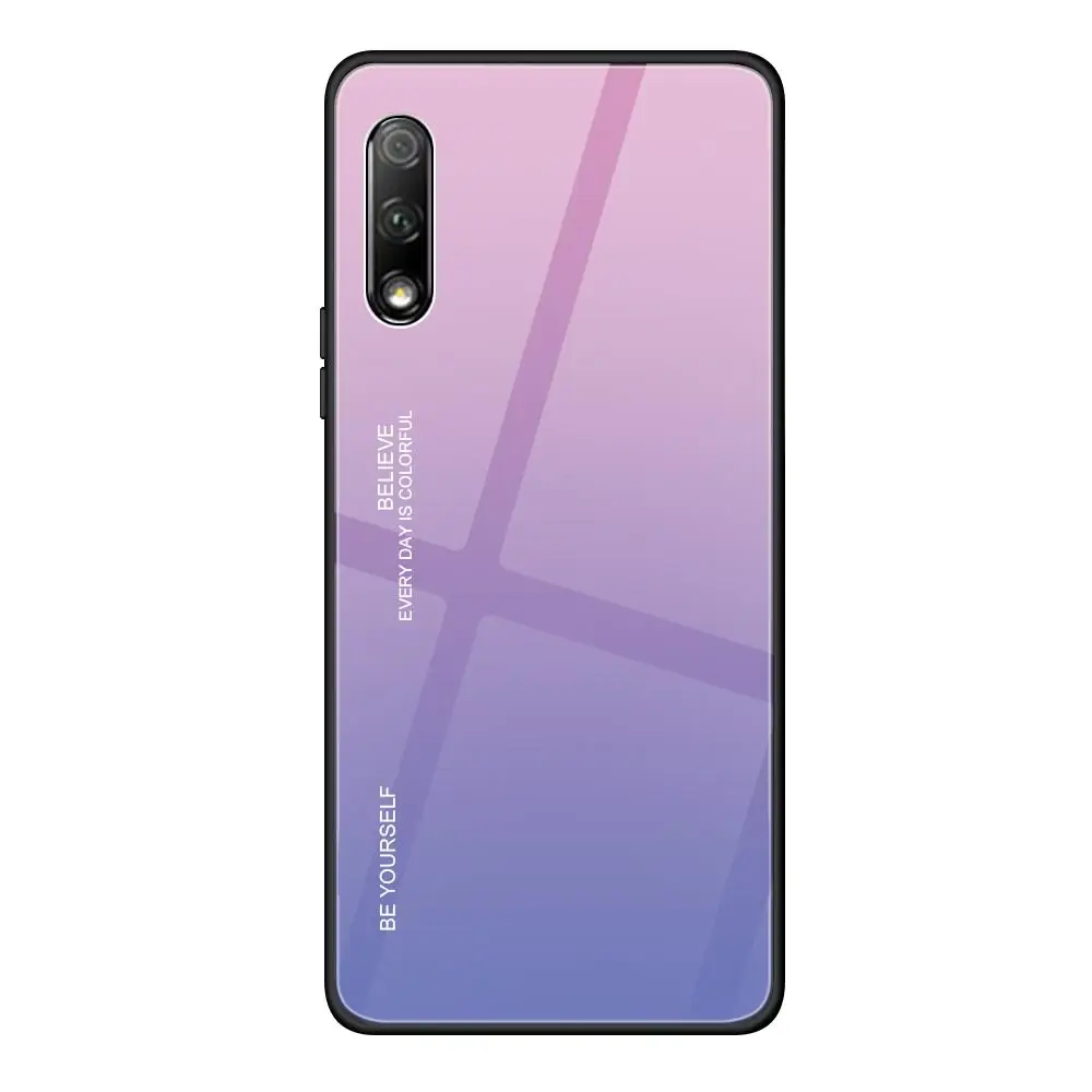 Градиентный стеклянный чехол для телефона huawei P30 P20 Honor 20 9X Pro 10 9 Lite 10i 20i P Smart Plus Nova 5i Aurora Задняя стеклянная крышка - Color: 2