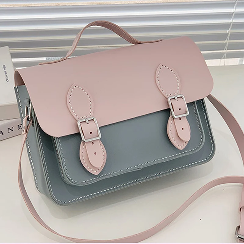 Handmade Bag Set Hand Stitching PU Leather Craft DIY Shoulder Bag Kit Making Square Box Sewing Material for Bag Customize