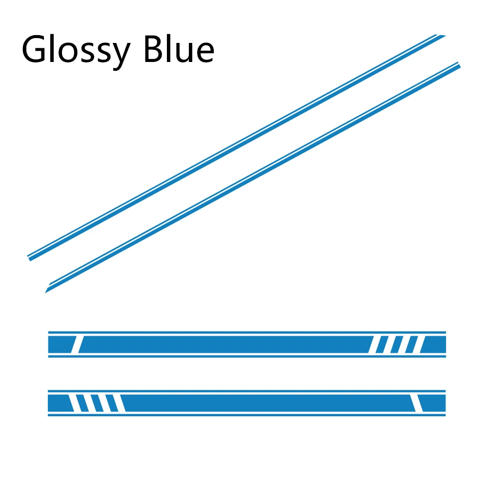 Glossy Blue Наклейки на боковые двери автомобиля Автомобильная виниловая пленка в полоску наклейки для Land Rover discovery 4 3 2 sport freelander 2 автомобильные принадлежности для тюнинга - Название цвета: Glossy Blue