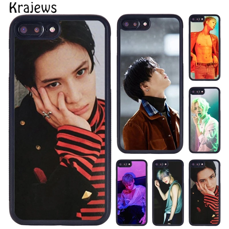 Резиновый чехол для телефона krajew Taemin KPOP SHINee iPhone X XR XS 11 12 13 Pro MAX 5 6 6S 7 8 Plus Samsung Galaxy S8 S9