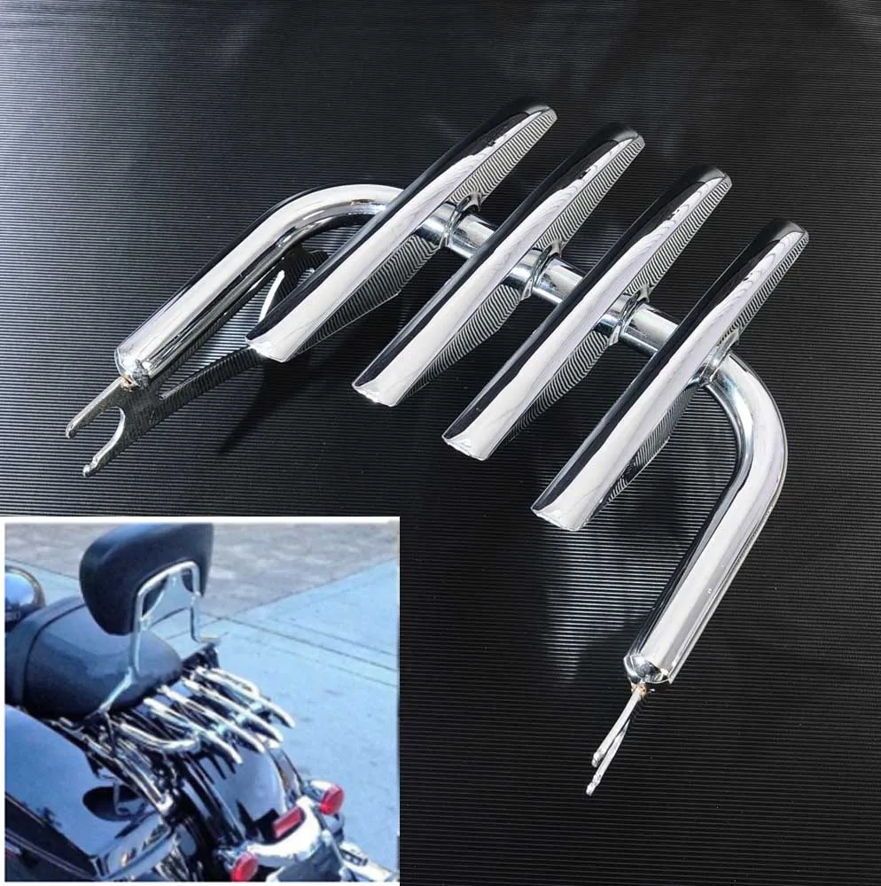 Хромированная мотоциклетная Съемная багажная стойка для Harley Touring Road King Electra Glide Street Glide