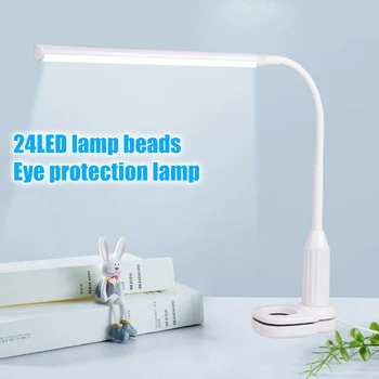 

LED Flexible USB Touching Desk Lamp with Dimmable Clip for Study Reading Night Light LXY9