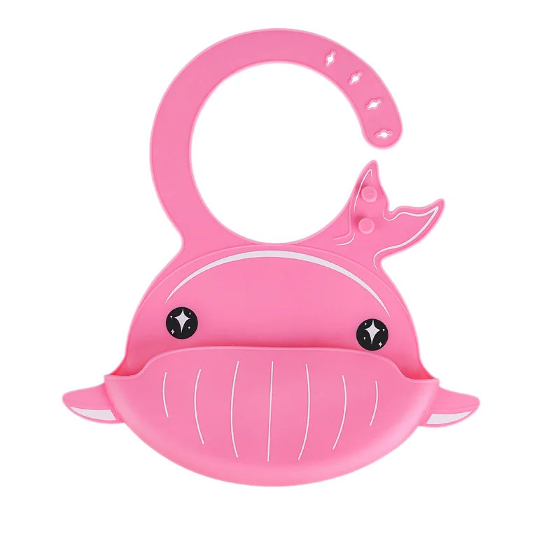 

Waterproof Children's Cartoon Silicone Bib Silicone Children's Rice Pocket Silicone Saliva Pocket Bib Silicone Baby Bib