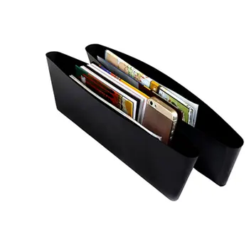 

1PC Black Car Storage Box Gap Filler Plastic Console Pocket Organizer Interior Accessories Car Seat Side Drop Caddy Catcher