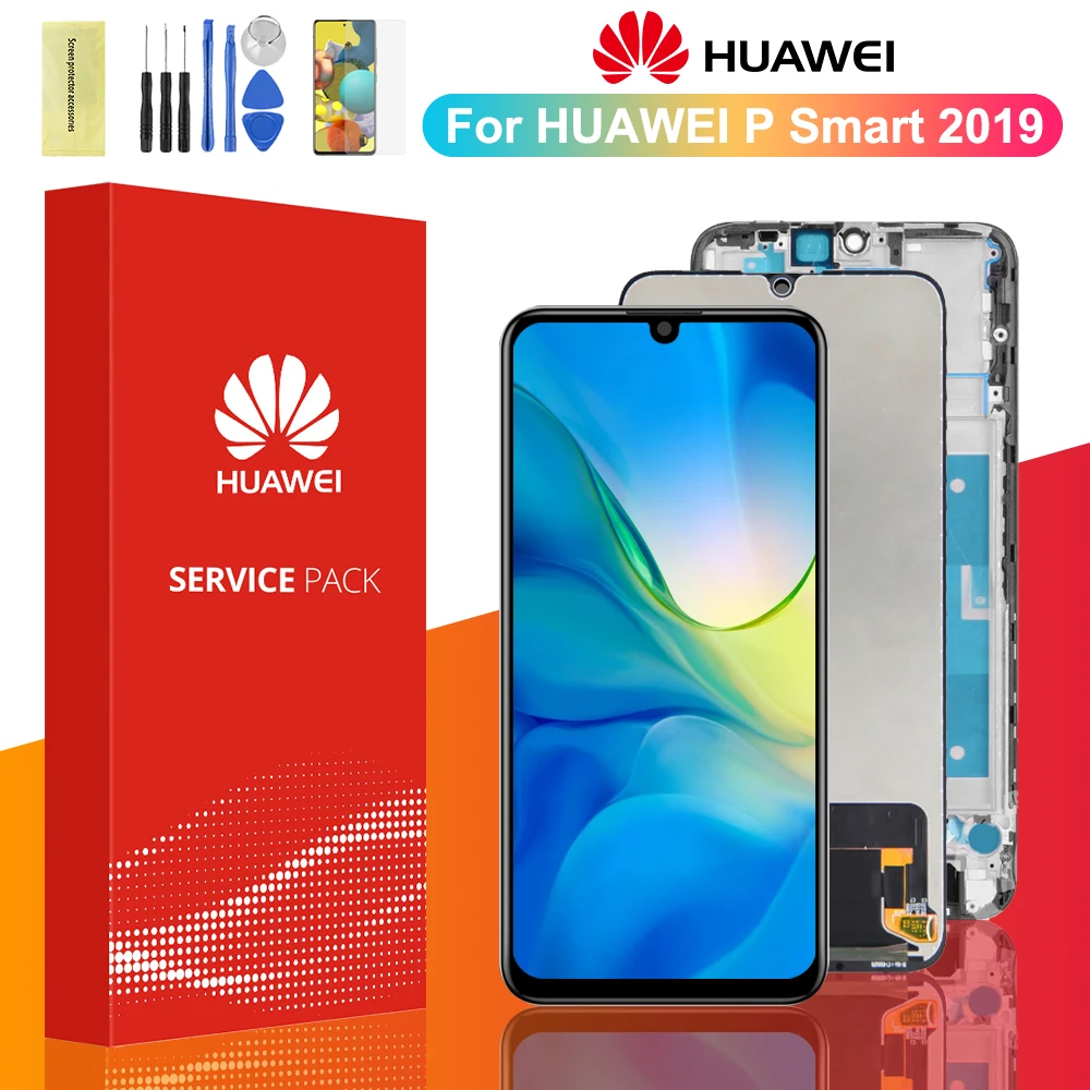 ЖК-дисплей 6 21 дюйма для Huawei P smart 2019 сенсорный экран с дигитайзером в сборе POT-LX1 L21