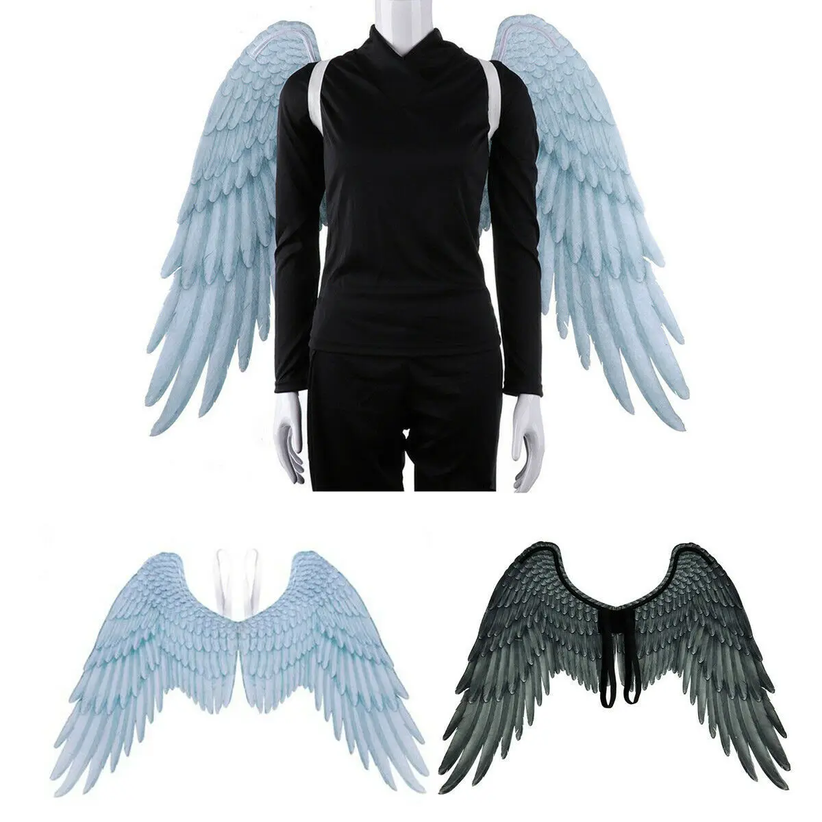 Large Angel Wings Fairy Feather Fancy Dress Costume Party Hen Halloween Cosplay