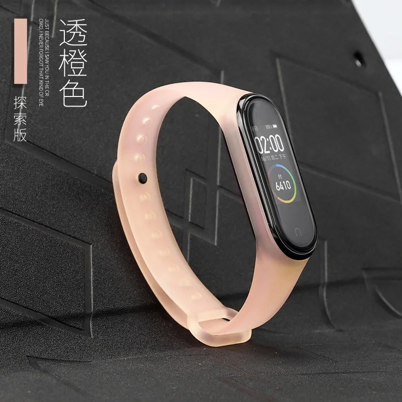 orange Ремешок для часов mi band 4 3 спортивный ремешок для часов спортивная мягкая силиконовая лента для mi 4 3 Аксессуары для часов Ремешки для наручных часов - Цвет ремешка: orange