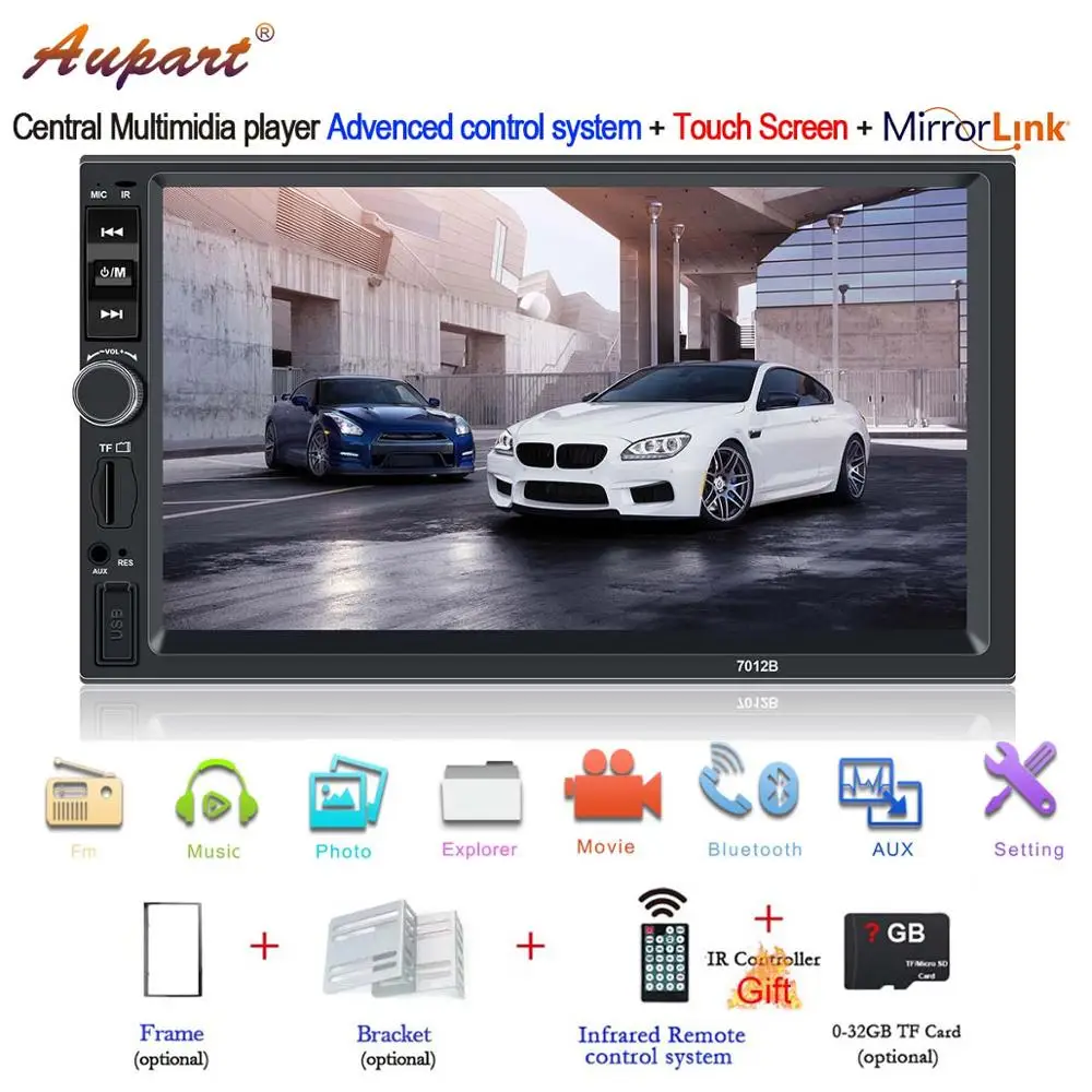

car radio 2 din autoradio 2din central multimidia player touch screen auto audio raer view camera mirror link