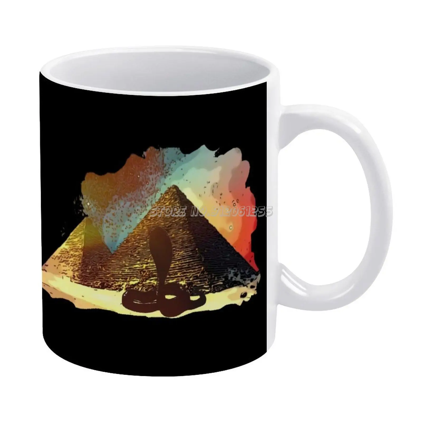 Egyptian Calling White Mug Ceramic Creative Egypt Spiritual Pyramid Desert Cairo Middle East Kemetism Kemet Myth | Дом и сад