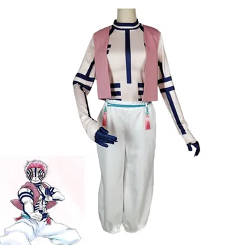 

Japanese Anime Demon Slayer Kimetsu no Yaiba Akaza Cosplay Costume Komaji Outfit Adult Halloween Costumes Custom Made