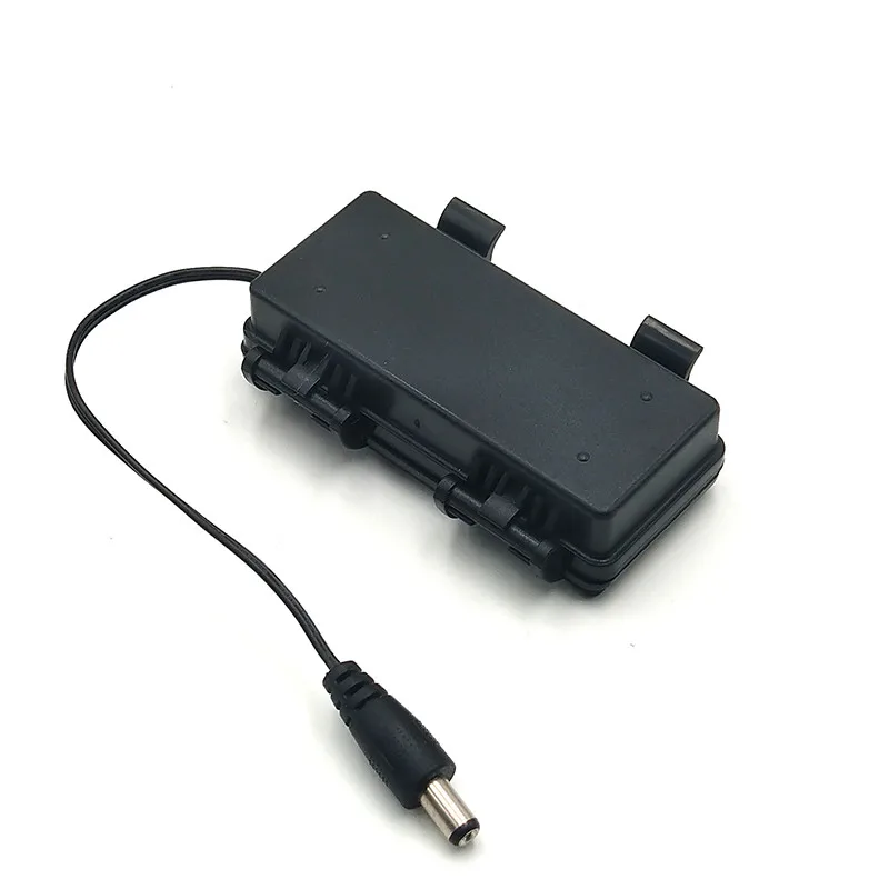 500 개/몫 2x1.5V AA 배터리 홀더 보관 상자 ON OFF 방수 방진 3V 배터리 케이스 쉘 DC5.5 * 2.1mm 플러그