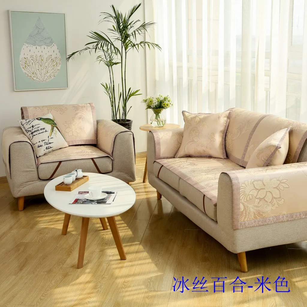 

Jin dun High-End Viscose Summer Seat Cushion Sofa Cushion Ice Rattan Mat Summer Sleeping Mat Summer Cooling Mat